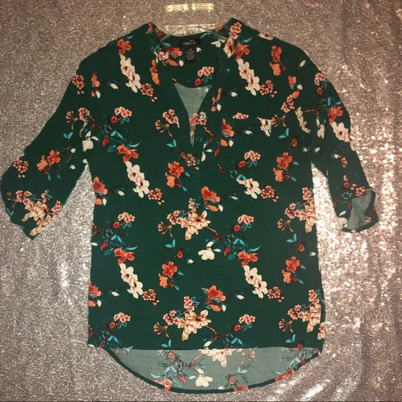 ‼️Coming Soon‼️ Jade Floral Blouse - Picture 1 of 4